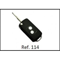 Carcaça Chave Canivete Peugeot 2 Botões Cromados ref 114