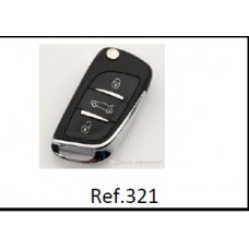 Chave Kd 200/900 3 Botões Modelo Peugeot ref 321