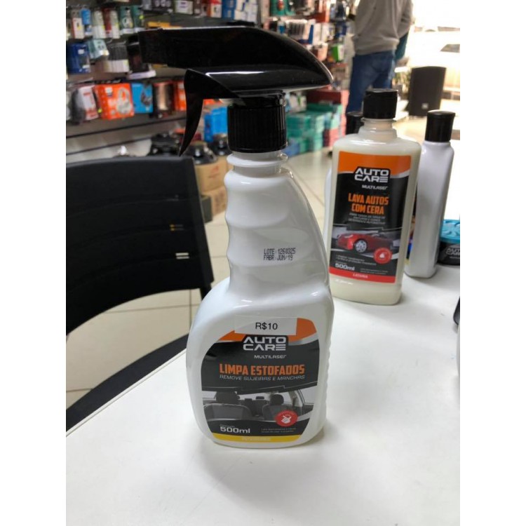 limpa estofados spray 500ml remove sujeiras e manchas 