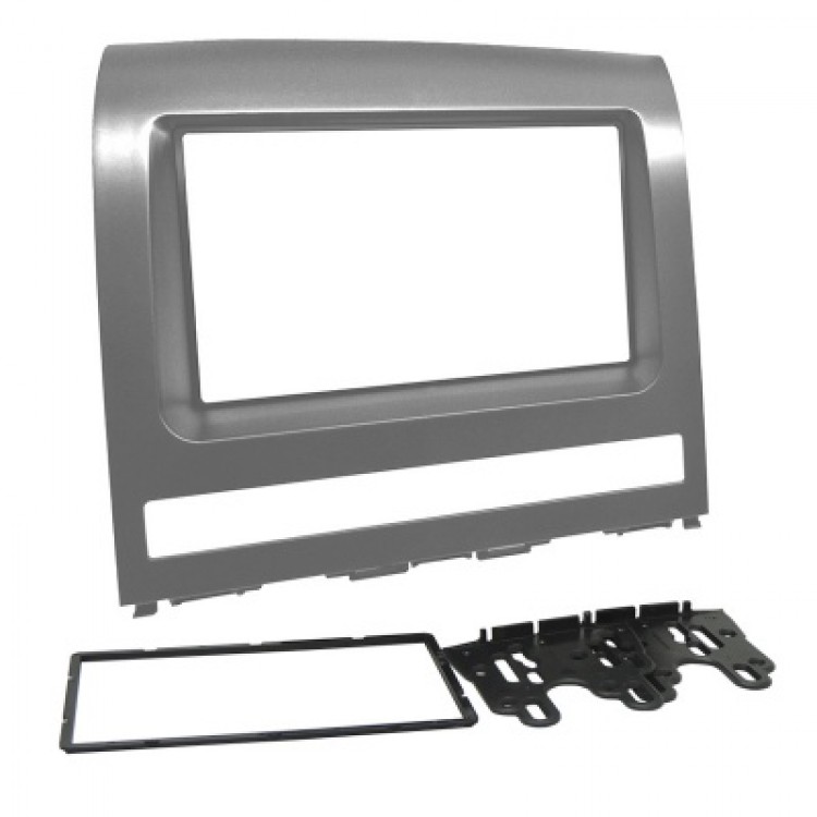 MOLDURA 2 DIN FIAT PALIO/STRADA ADVENTURE/WEEKEND/ SIENA 2012 Prata Ref.3129