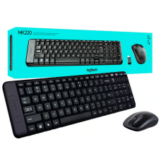 Combo Teclado e Mouse sem fio Logitech Compacto e Silencioso MK220.