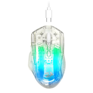 Mouse Gamer Redragon Chazzis, RGB, 24000DPI, 8 Botoes, Crystal, M695CT