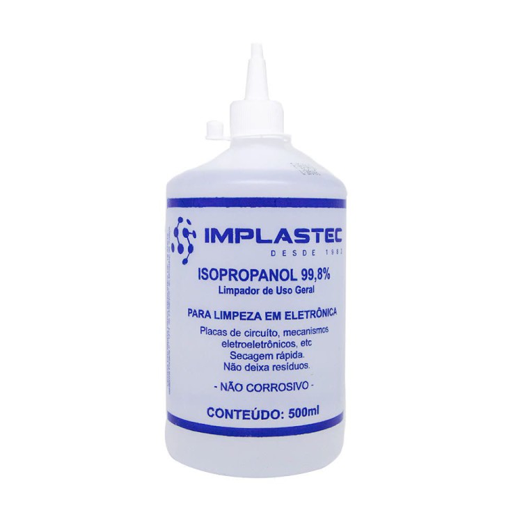 Álcool Isopropílico Isopropanol 500ml Implastec