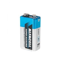 Pilha bateria alcalina alfacell 9V cartela c/ 1un 6LR61