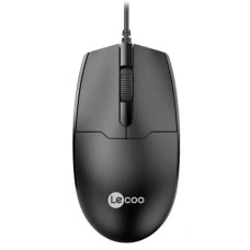 Mouse Usb Lenovo Lecoo Ms101 Preto Ergonômico.