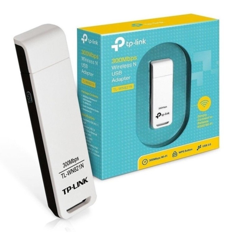 Adaptador USB Wifi N 300Mbps, TP-Link, TL-WN821N