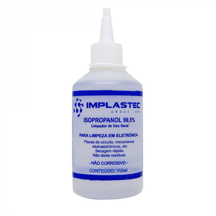 Álcool Isopropílico 110ML Isopropanol Implastec