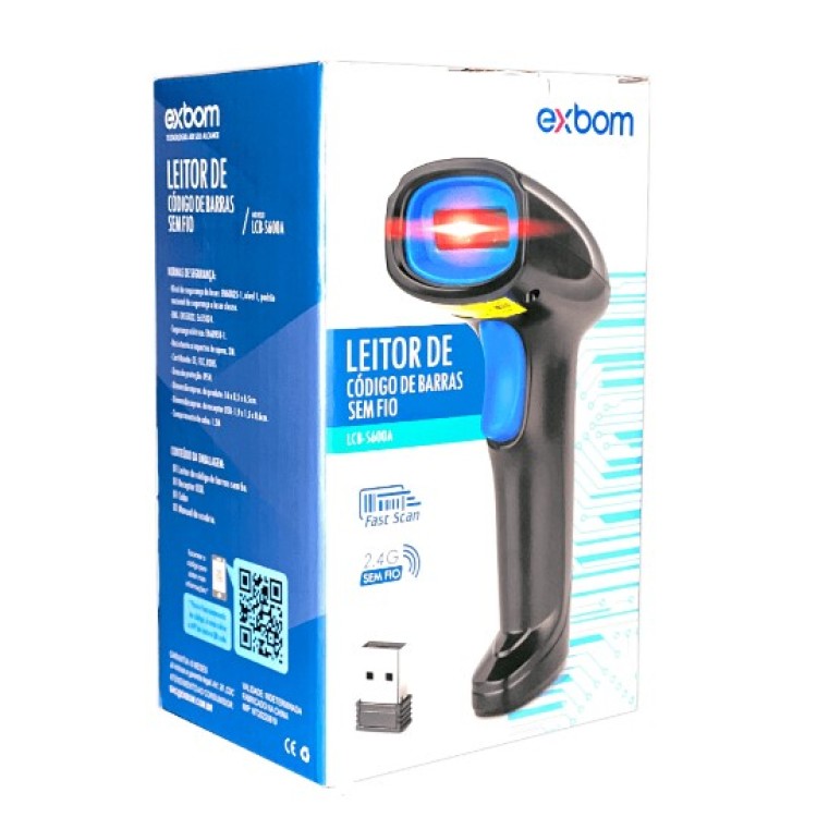 Leitor de Código de Barra Wireless LCB-S600A Exbom