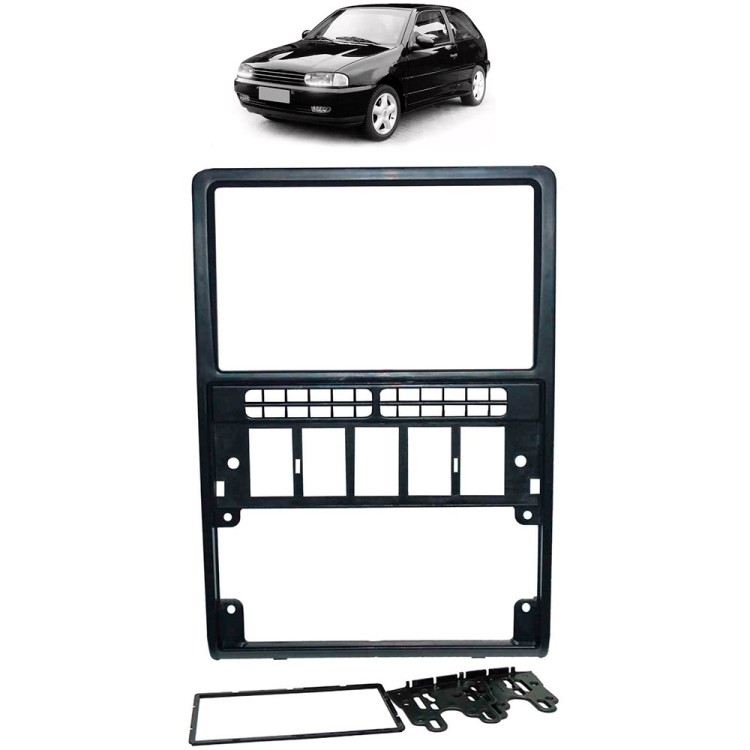 MOLDURA 2 DIN VW GOL/PARATI/SAVEIRO (BOLA G2) PRETO - UV PROTECTION 4027