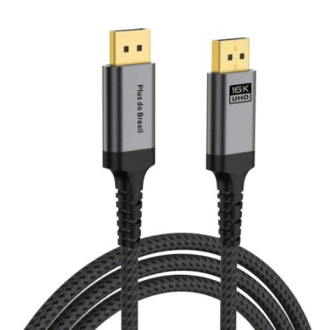 Plus do Brasil 80Gbps Displayport Cabo 2.1 16K.