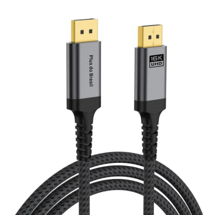 Plus do Brasil 80Gbps Displayport Cabo 2.1 16K. Plus do Brasil 80Gbps Displayport Cabo 2.1 16K.