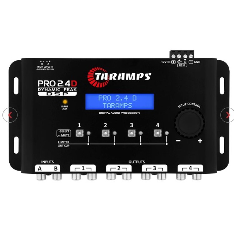 PROCESSADOR AUDIO TARAMPS PRO 2.4D DYNAMICS