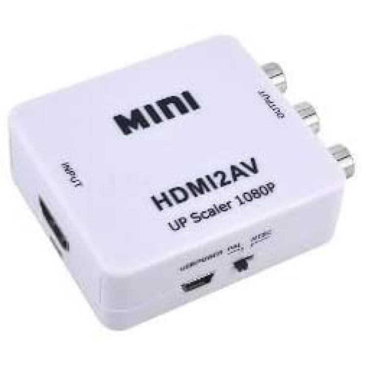 Mini Conversor Hd Vídeo Hdmi X Av Rca - Hdmi2av