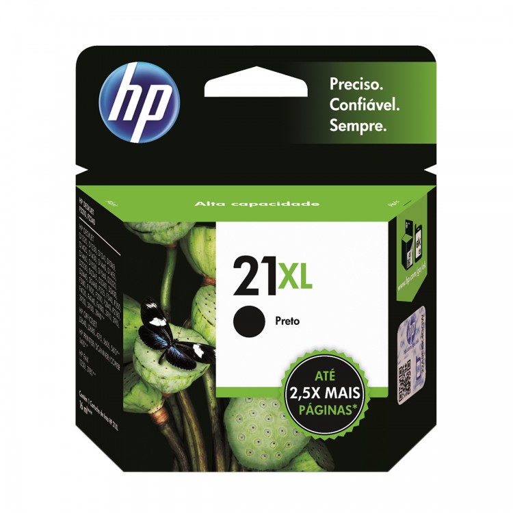 Cartucho de Tinta HP 21XL Preto