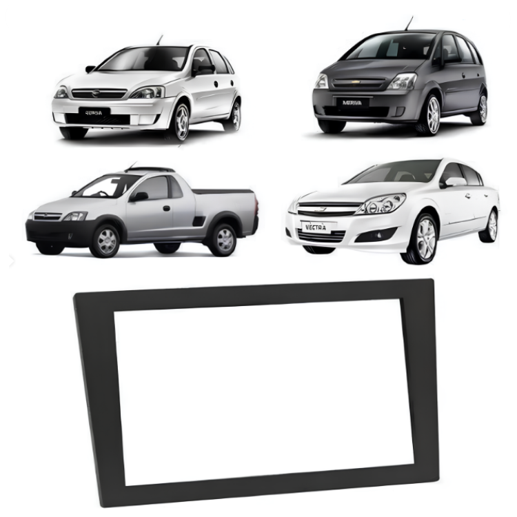 Moldura Fiamon cod:2350 6.8" e 7" Gm Vectra Gt 2005/2011 Meriva e Montana 2003/2011 Corsa 2002/2011. Moldura Fiamon cod:2350 6.8" e 7" Gm Vectra Gt 2005/2011 Meriva e Montana 2003/2011 Corsa 2002/2011.