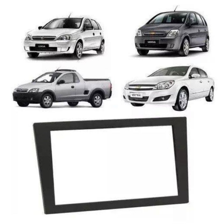 Moldura 2 Din Gm Vectra GT/Meriva/Corsa/Montana - Grafite cod:813
