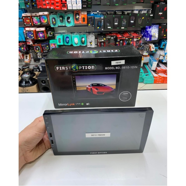 Central Multimidia first option 9810 -1din tela 9” Central Multimidia first option 9810 -1din tela 9”