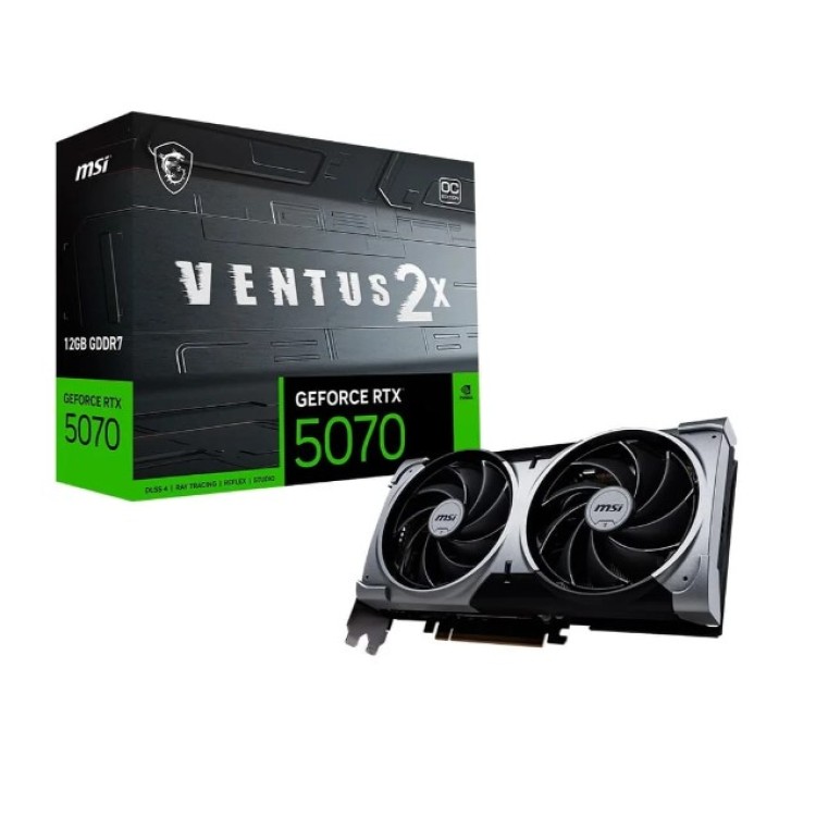 Placa de Vídeo MSI GeForce RTX 5070 VENTUS 2X OC,12 GB GDDR7
