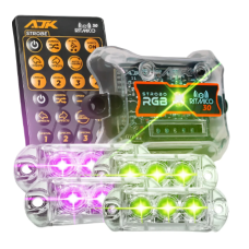 Lâmpada Led Ajk Strobo Rítmico 3.0 6w 4 Faróis Rgb + Central.