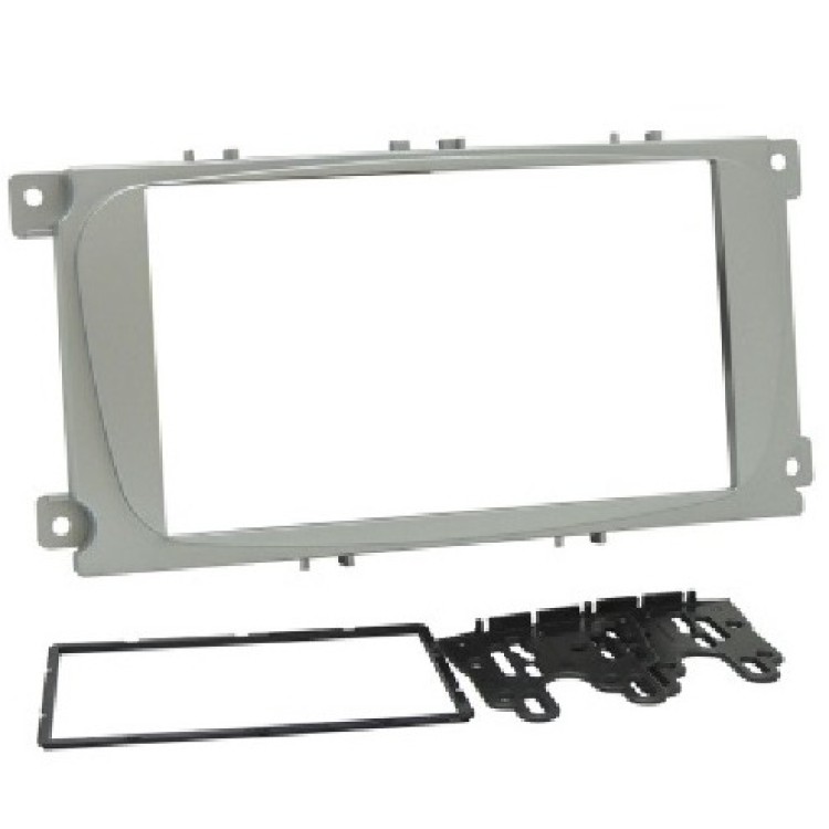 Moldura 2 Din Focus 2009 á 2013 Prata 2857