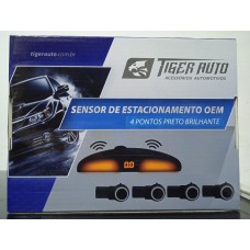 Sensor de Estacionamento OEM 4 Pontos Preto Brilhante Tiger Auto TG1309.001