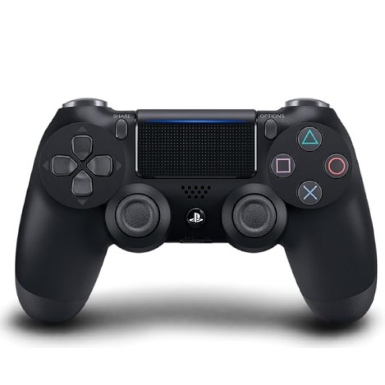 Controle Sony Dualshock PS4 sem fio preto. 