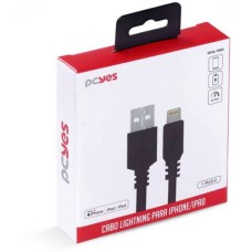 Cabo Pcyes USB A 2.0 para Lightning para Iphone Original com Certificado MFI 1M Preto - PUALP-01