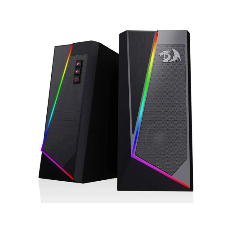 Caixa de Som Gamer Redragon Anvil RGB Stereo 2.0 5W USB + P2 LED RGB - GS520