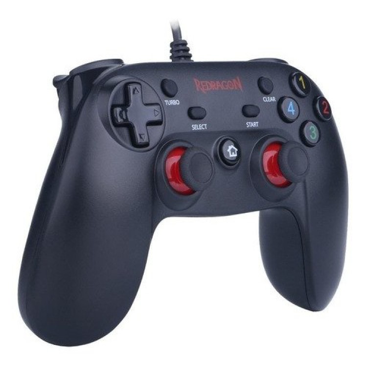 Controle Redragon Saturn, Pc/ps3, Preto Fosco/vermelho, G807