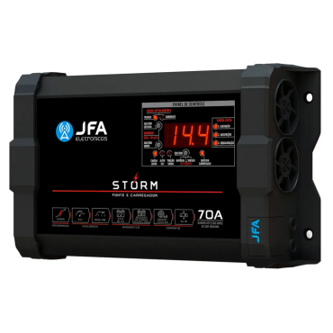 Fonte Jfa Storm 70A Bivolt C Voltímetro e Amperímetro para Baterias