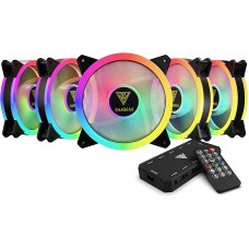 Kit com 5 fans Gamdias Aeolus M2-1205R RGB 120mm