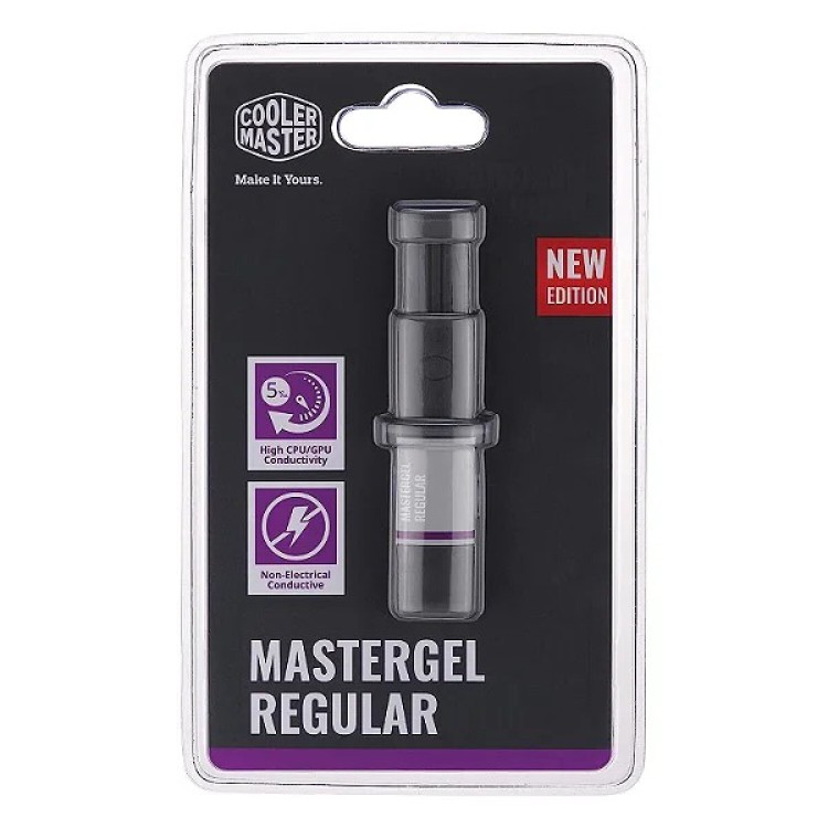 Pasta Térmica Cooler Master MasterGel Regular, 4g, 1.5ml, Cinza, 5 W/m-K