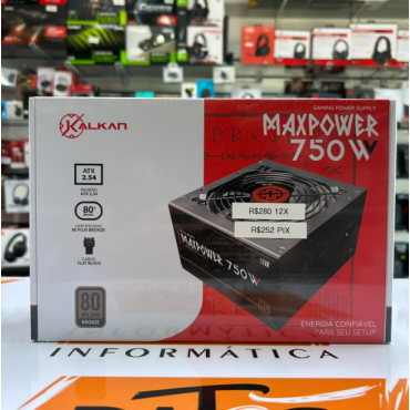 Fonte Gamer Kalkan MaxPower 750W
