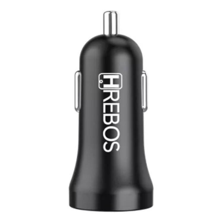 Carregador Veicular Original Hrebos Hs-368 2 Usb 3.1a Rápido