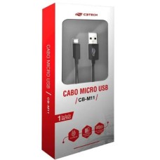 Cabo Micro Usb 1 Metro C3Tech CB-M11BK, Preto