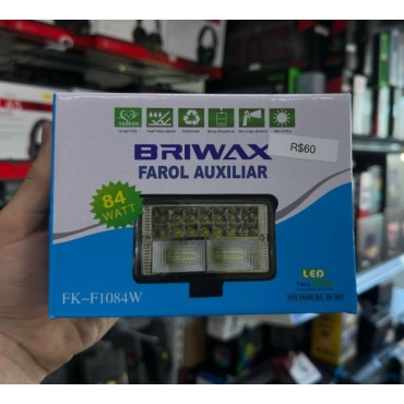 Farol Auxiliar Briwax 84 Watt Fk-F1084W 09-36v