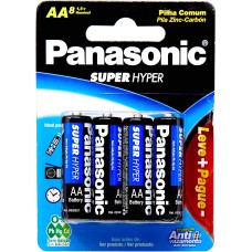 Pilha Panasonic Super Hyper AA 8 Unidades UM-3SHSl8P6