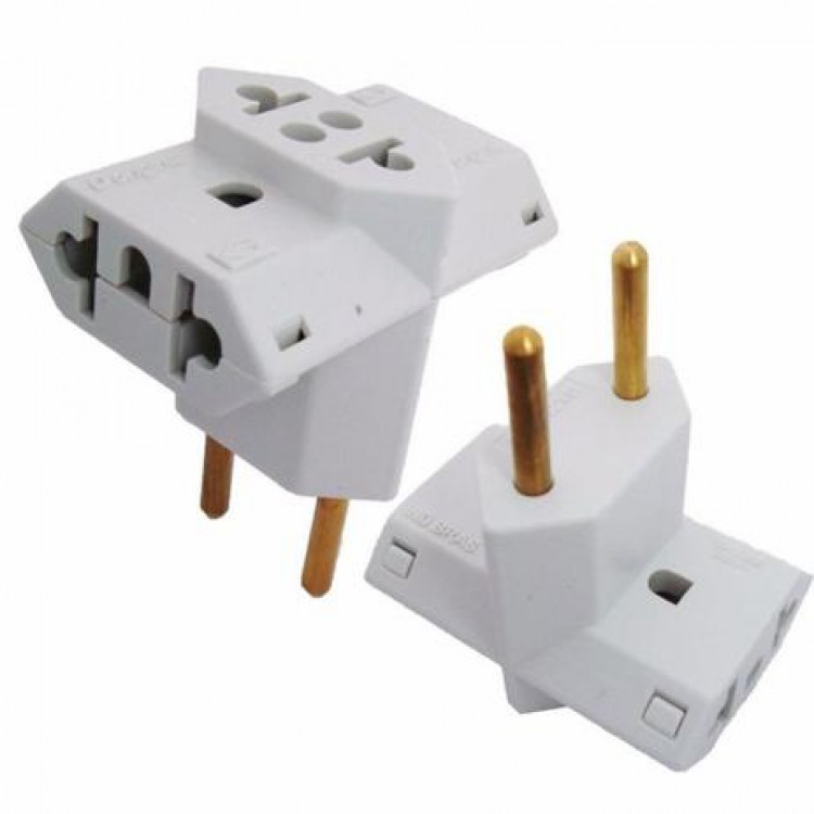 Adaptador Branco Universal Tipo ”T” 10A