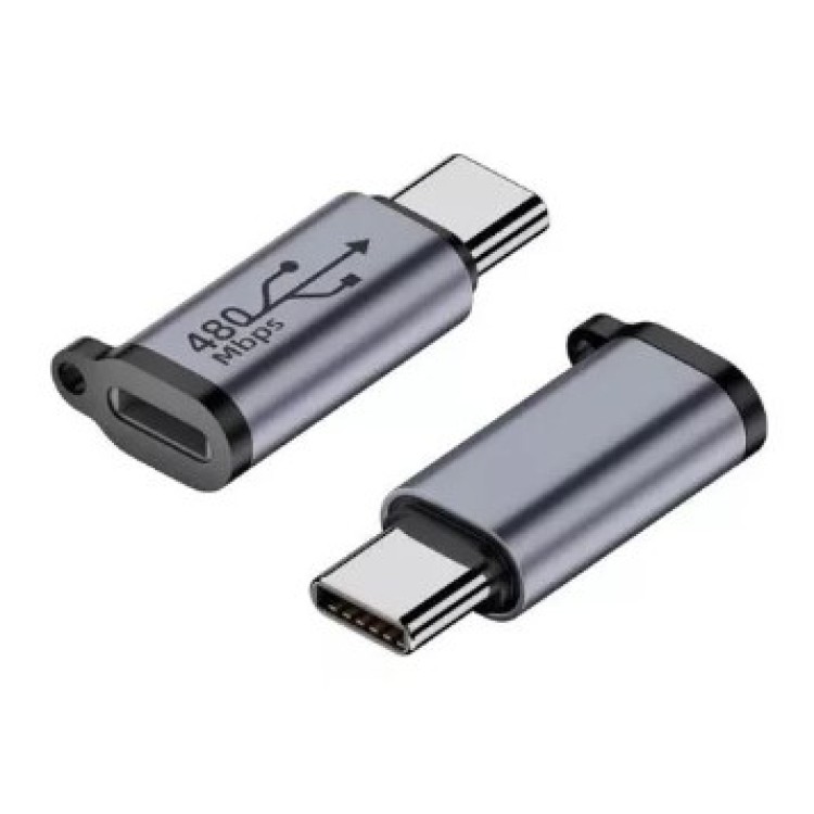 ADAPTADOR LIGHTNING FÊMEA X TIPO-C MACHO OTG