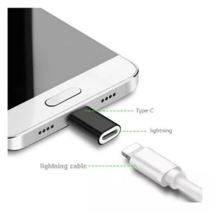 ADAPTADOR LIGHTNING FÊMEA X TIPO-C MACHO OTG