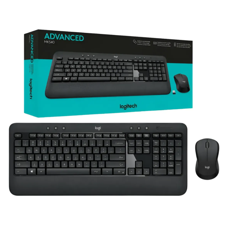 Kit Teclado E Mouse Mk540 Advanced Sem Fio Layout Abnt2 Ambidestro Logitech Kit Teclado E Mouse Mk540 Advanced Sem Fio Layout Abnt2 Ambidestro Logitech