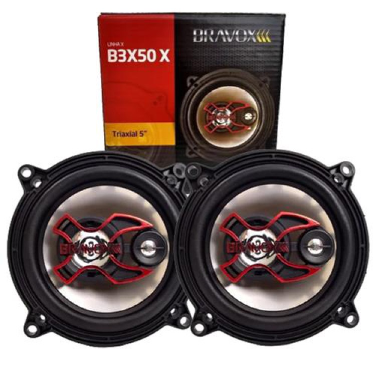 Kit Alto Falante Triaxial Bravox 5" b3x50 50w rms 4ohms