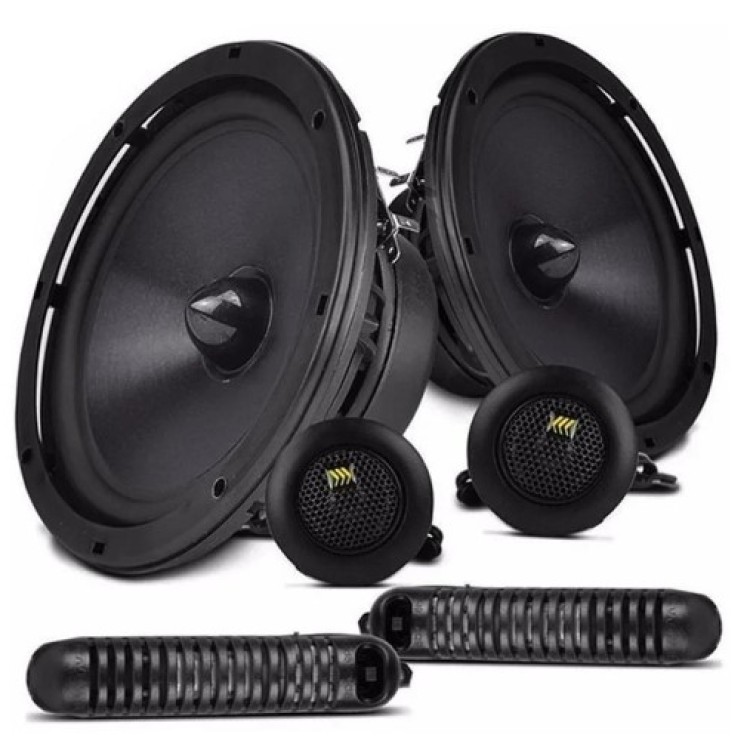 Alto Falante Kit 2 Vias 6" Bravox Black CS60BK - 130 Watts RMS
