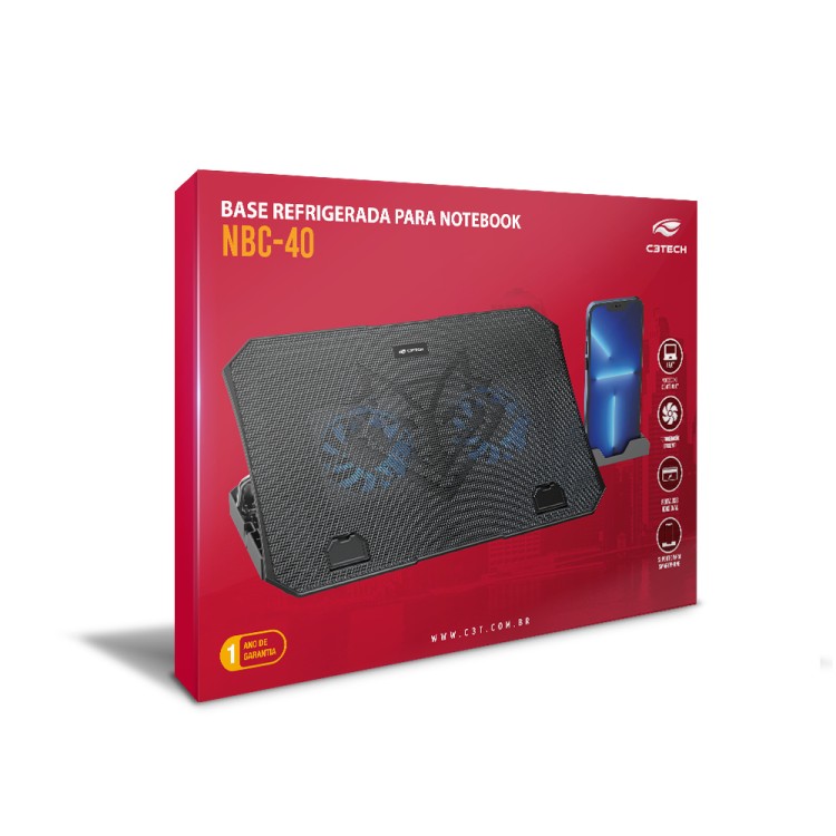 Suporte Para Notebook 15,6" NBC-40BK C3Tech