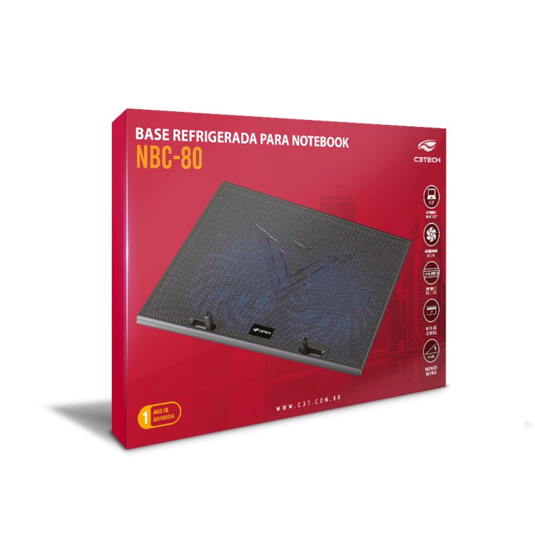 Suporte Para Notebook 17,3"NBC-80BK C3Tech
