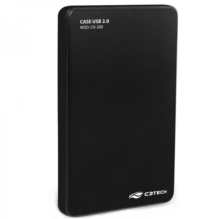 Case para HD 2.5" (HDD/SSD) 480 Mbps C3TECH CH-210bk