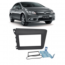 Moldura 2 DIN Honda New Civic 12/14 Grafite REF 3154