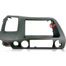 MOLDURA 2 DIN 9' HONDA CIVIC 2007/2011 CINZA JOKER