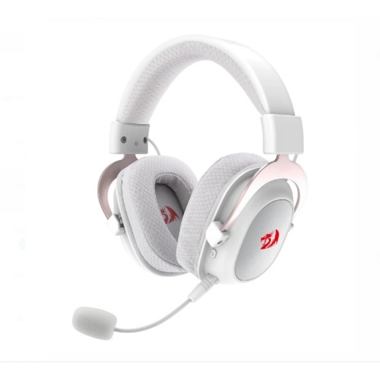 HEADSET GAMER REDRAGON ZEUS PRO BRANCO 7.1 SEM FIO