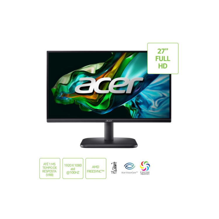 Monitor Acer Zero Frame FHD 27" LED IPS 100Hz EK271